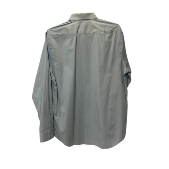 Express Slim Solid Stretch Modern Tech 1MX Dress Shirt Light Blue Large - Picture 3 of 6